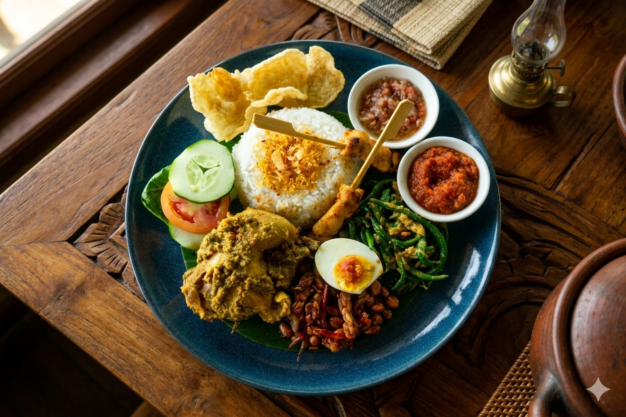 Freshly prepared food at Hura Restaurant
