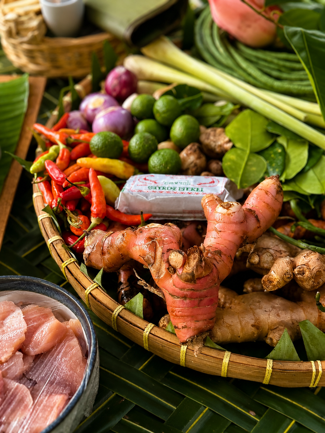 Fresh produce and ingredients used at Hura Restaurant