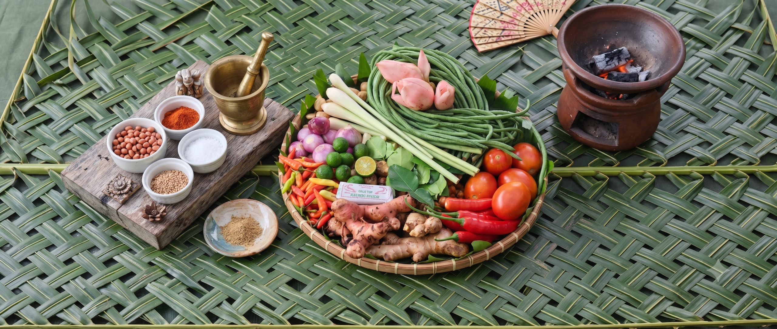 Fresh herbs and spices used at Hura Restaurant